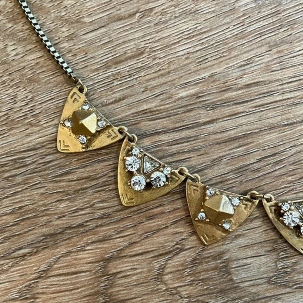 NWT Treasure & Bond Gold Rhinestone Boho Necklace